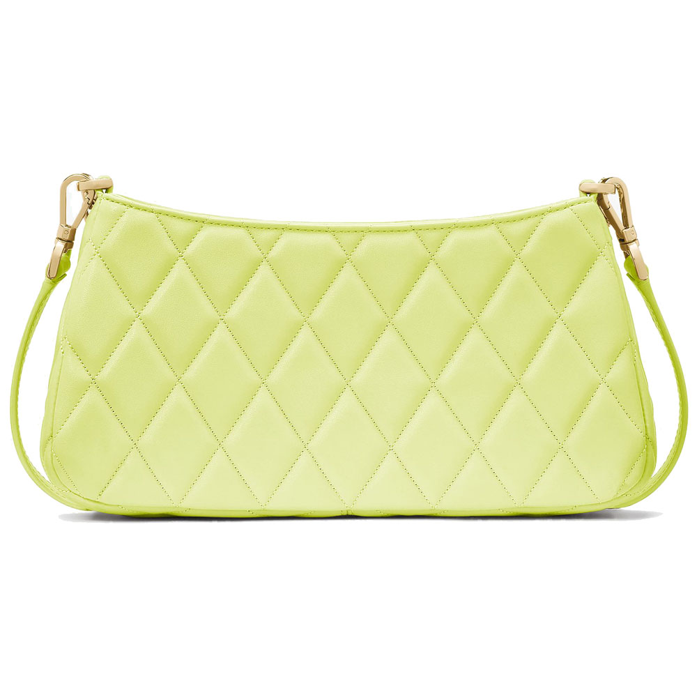 Kate Spade Smooth Quilted Convertible Crossbody Lime Slushy # KH428