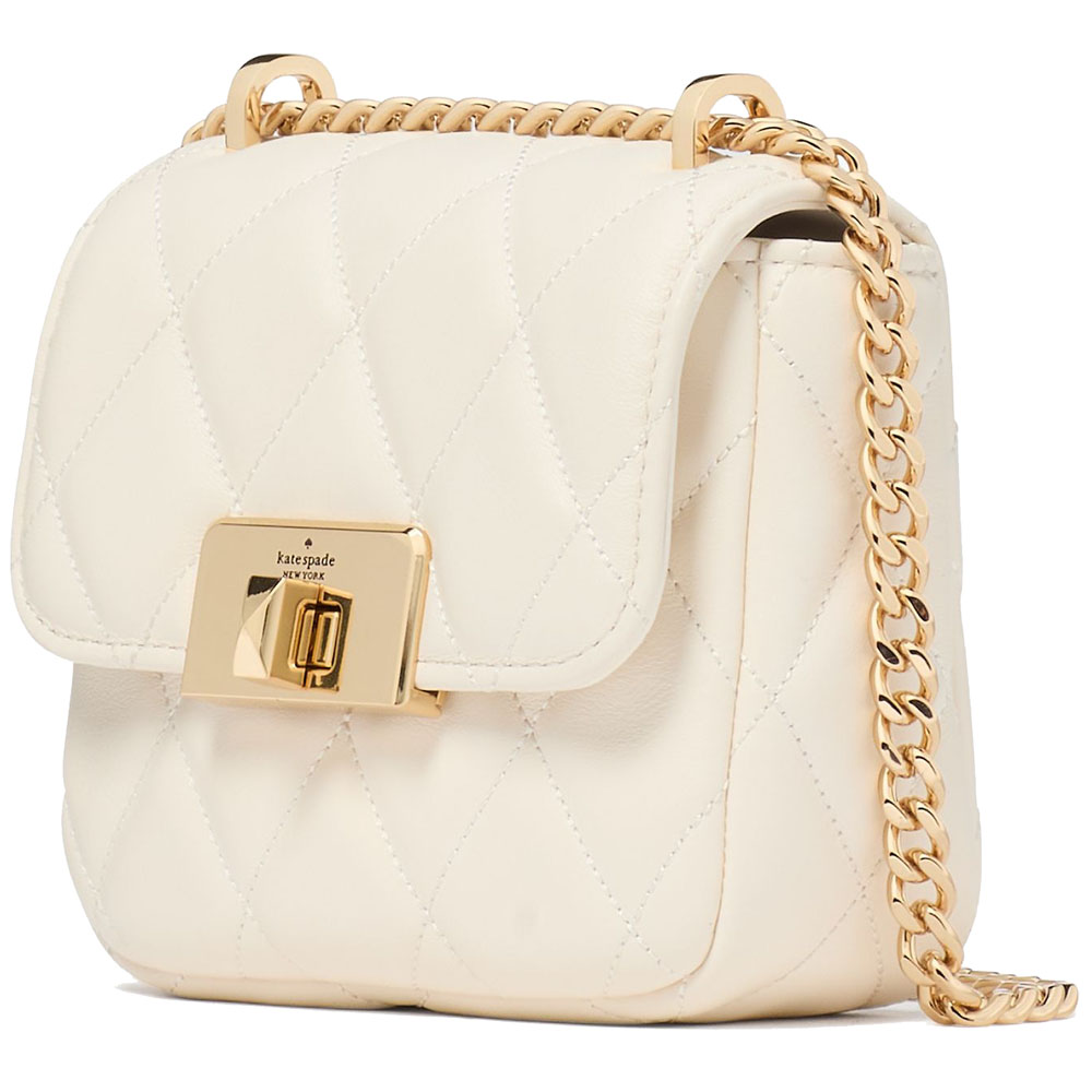 Kate Spade Carey Quilted Micro Flap Crossbody Meringue # KJ956