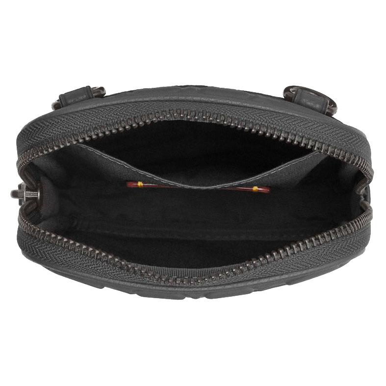 Coach Aden Crossbody Bag In Signature Leather Black Copper Charcoal # CAJ37
