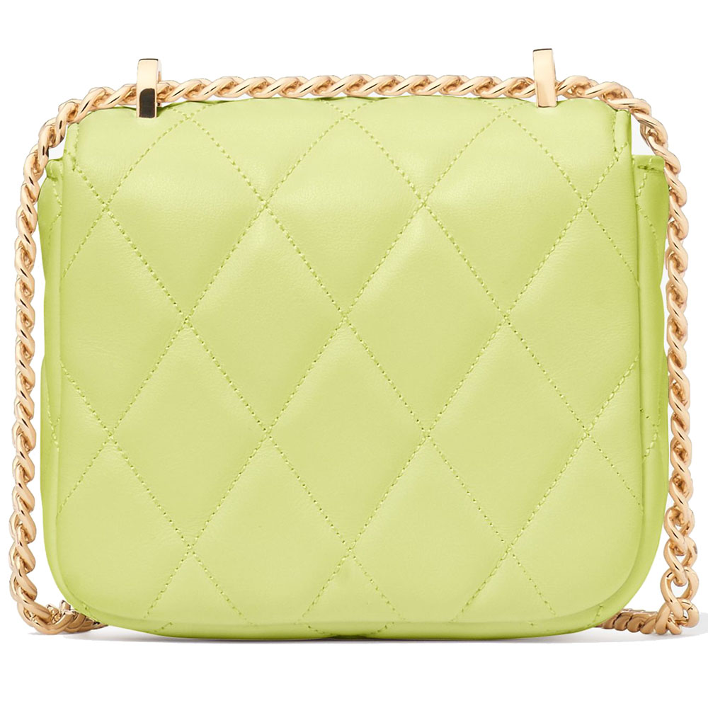 Kate Spade Carey Quilted Micro Flap Crossbody Lime Slushy # KJ956