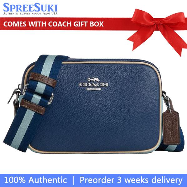 Coach Jamie Camera Bag In Colorblock Deep Blue Light Blue # CBA55