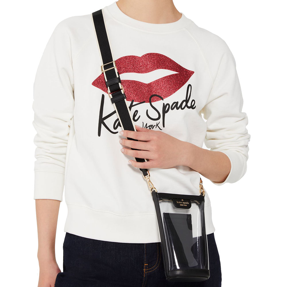 Kate Spade Clare Clear Phone Crossbody Black Multi # KG085