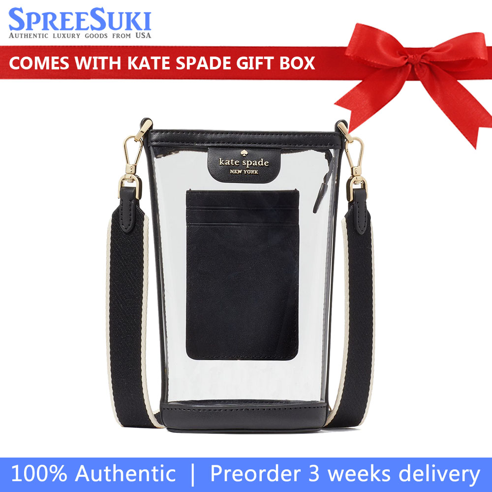 Kate Spade Clare Clear Phone Crossbody Black Multi # KG085