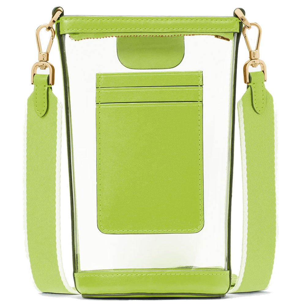 Kate Spade Clare Clear Phone Crossbody Grasshopper Green # KG085