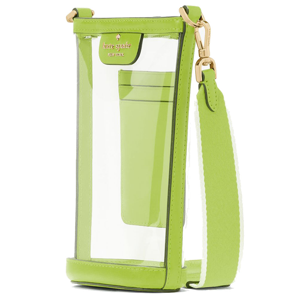 Kate Spade Clare Clear Phone Crossbody Grasshopper Green # KG085