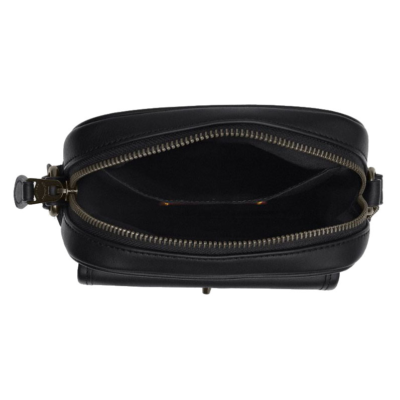 Coach Turnlock Crossbody Bag In Signature Canvas Gunmetal Charcoal Black # CAJ30