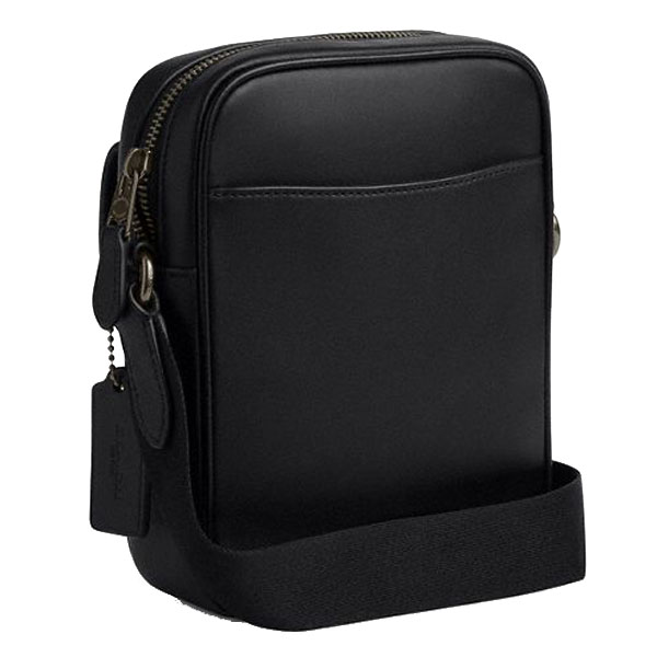 Coach Turnlock Crossbody Bag In Signature Canvas Gunmetal Charcoal Black # CAJ30