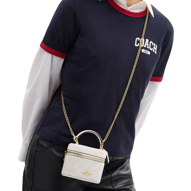 Coach Ava Crossbody Bag In Signature Canvas White Chalk # CY732