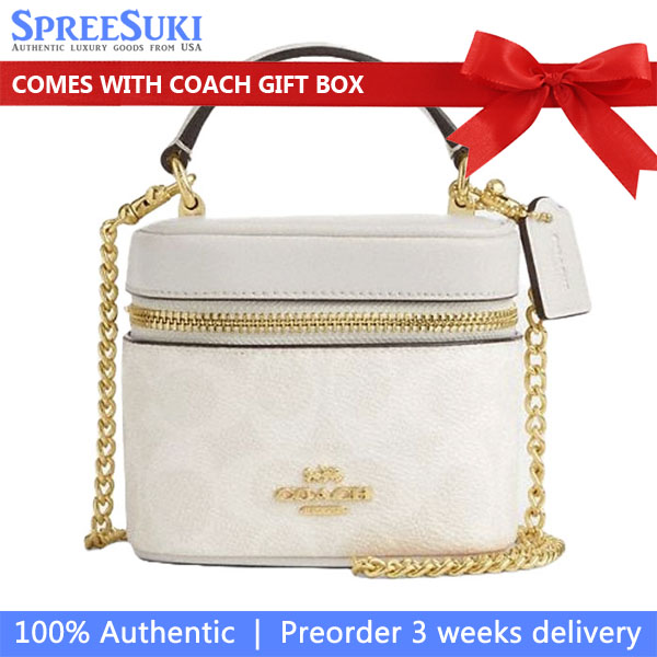 Coach Ava Crossbody Bag In Signature Canvas White Chalk # CY732