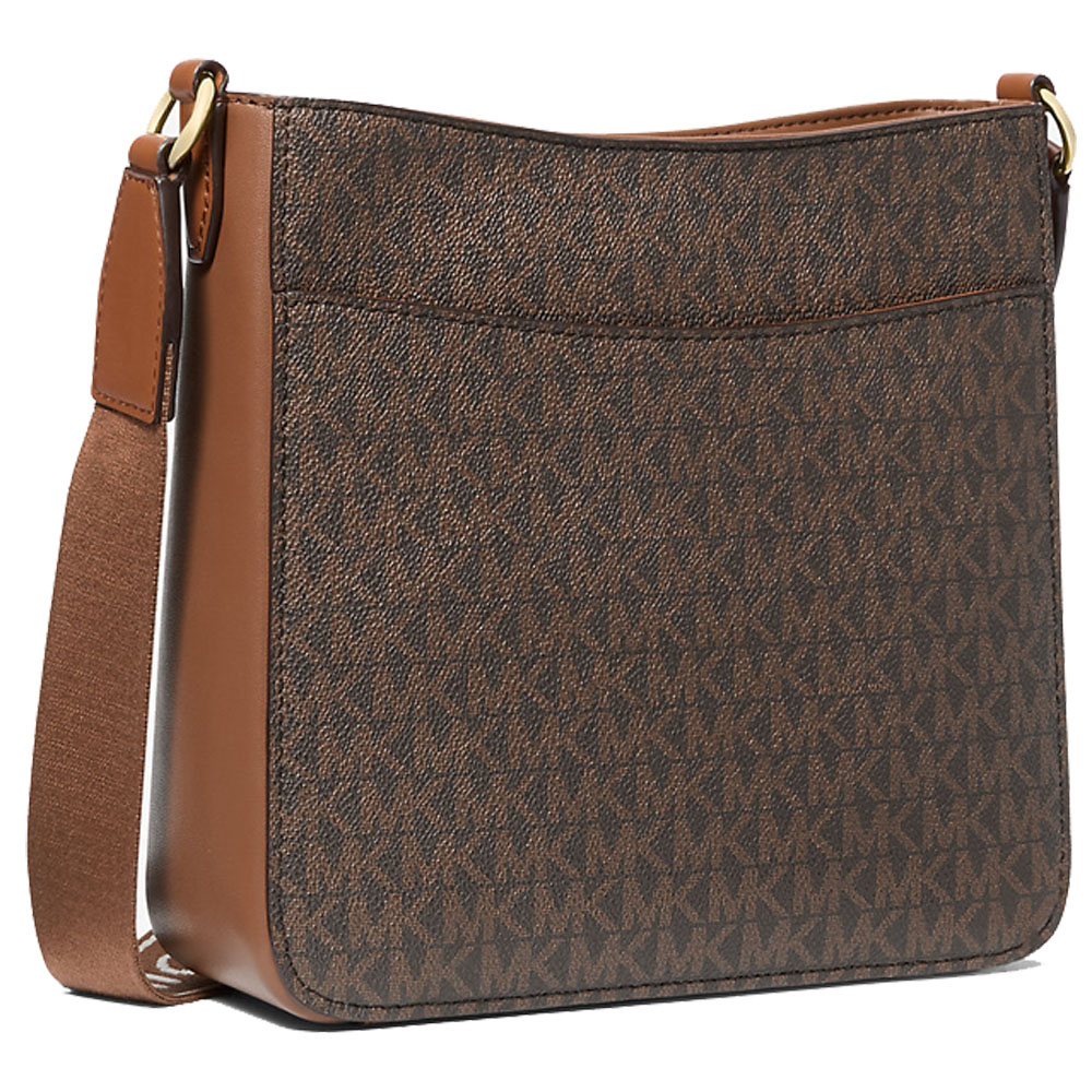 Michael Kors Jet Set Travenuel Small Signature Logo Messenger Bag Brown # 35S5GTVC1B