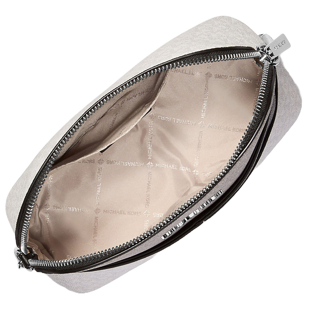 Michael Kors Jet Set Travenuel Color-Block Signature Logo Crossbody Bag Optic White # 35S5STVC6B