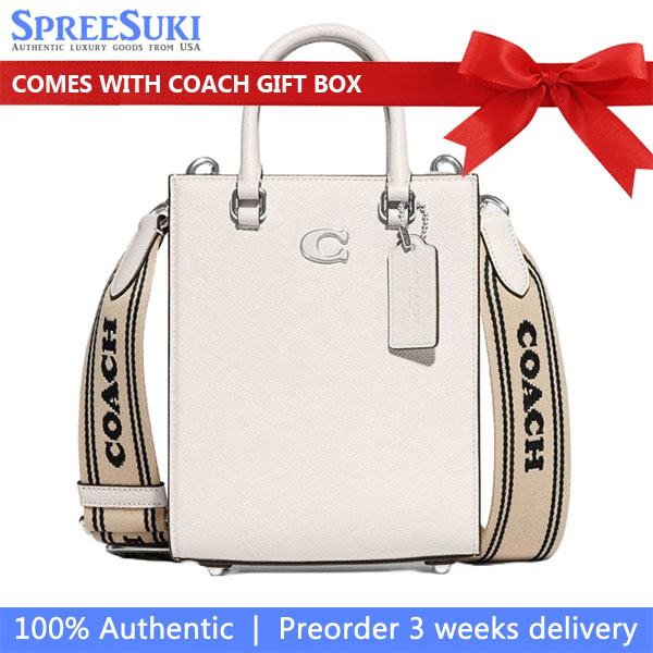 Coach Tote 16 With Signature Canvas Chalk # CJ795
