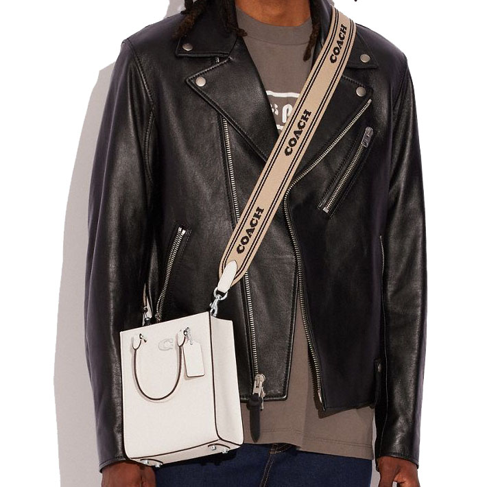 Coach Tote 16 With Signature Canvas Chalk # CJ795