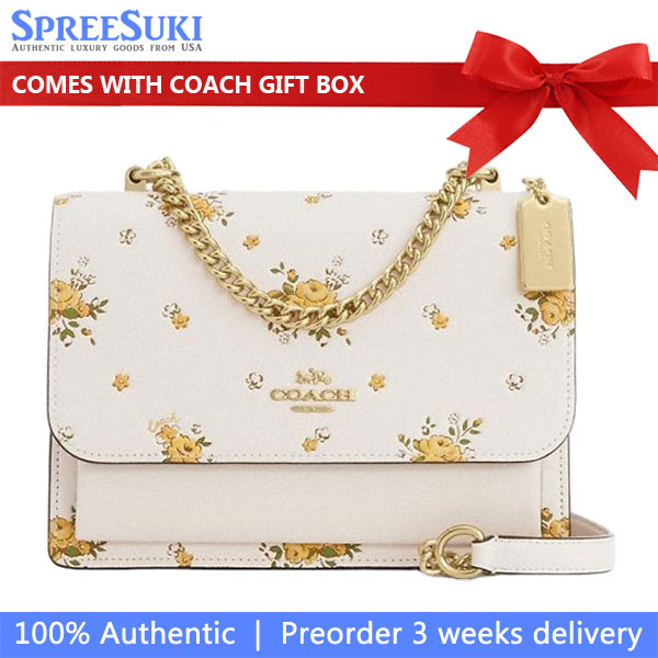 Coach Klare Crossbody Bag With Spring Blossom Print Chalk Multi # CAL39