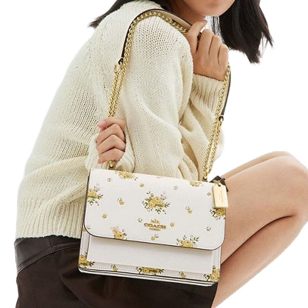 Coach Klare Crossbody Bag With Spring Blossom Print Chalk Multi # CAL39