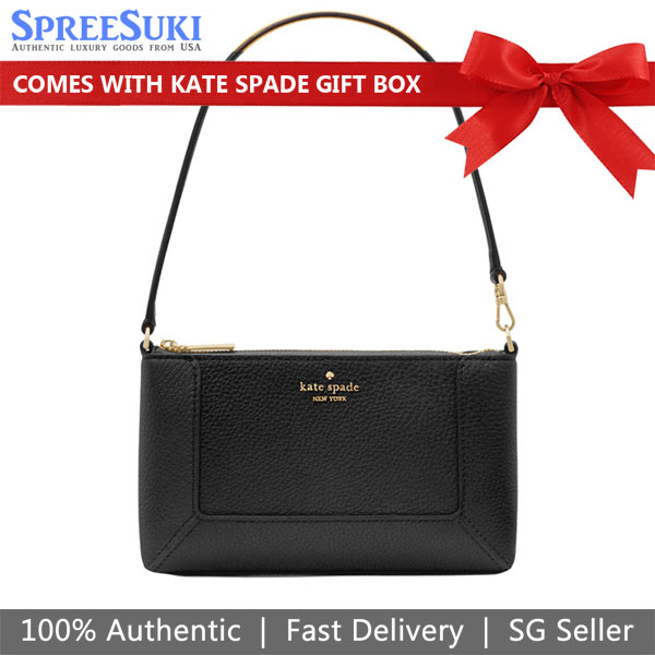 Kate Spade Lena Convertible Wristlet Black # KH785