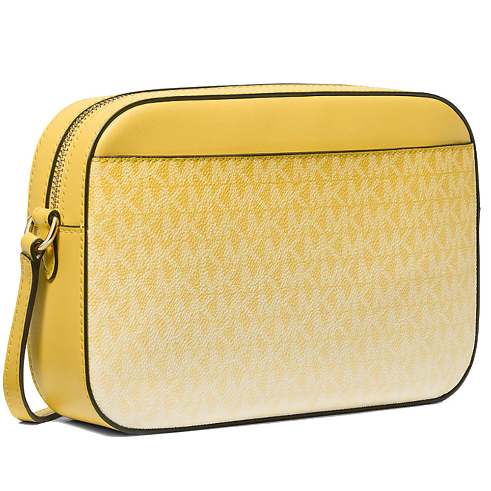 Michael Kors Jet Set Large Ombré Signature Logo Crossbody Bag Daisy Yellow # 35S5GTTC9V