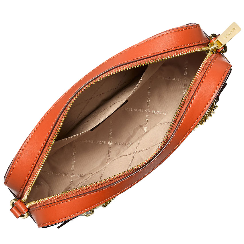 Michael Kors Jet Set Large Ombré Signature Logo Crossbody Bag Red Clay # 35S5GTTC9V