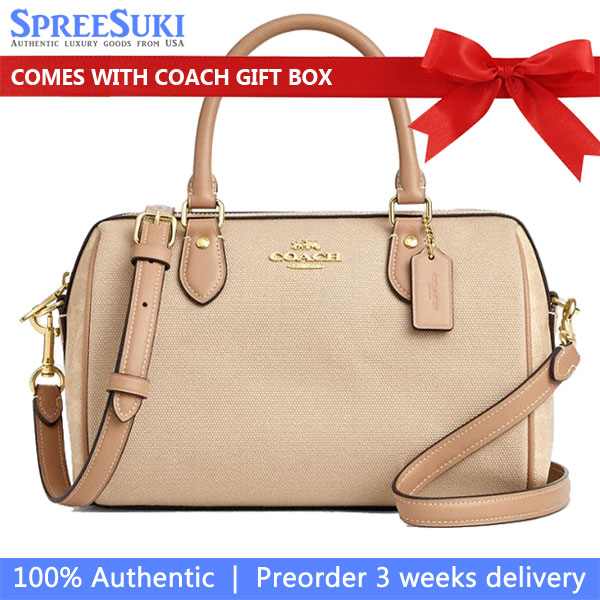 Coach Rowan Satchel Bag In Colorblock Dark Natural Multi # CAK58