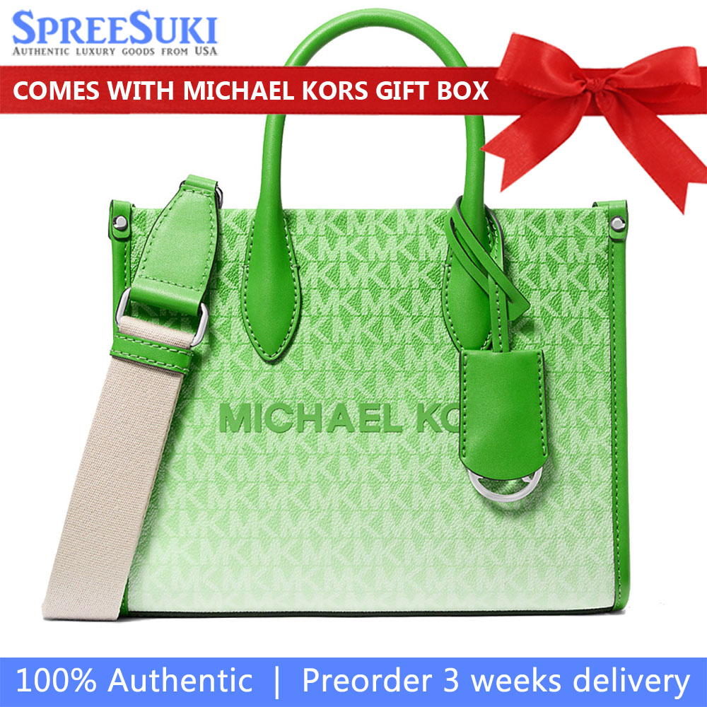 Michael Kors Mirella Small Ombré Signature Logo Crossbody Bag Jungle # 35R5S7ZT0V