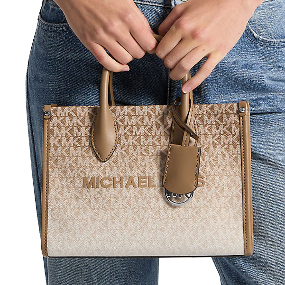 Michael Kors Mirella Small Ombré Signature Logo Crossbody Bag Husk # 35R5S7ZT0V