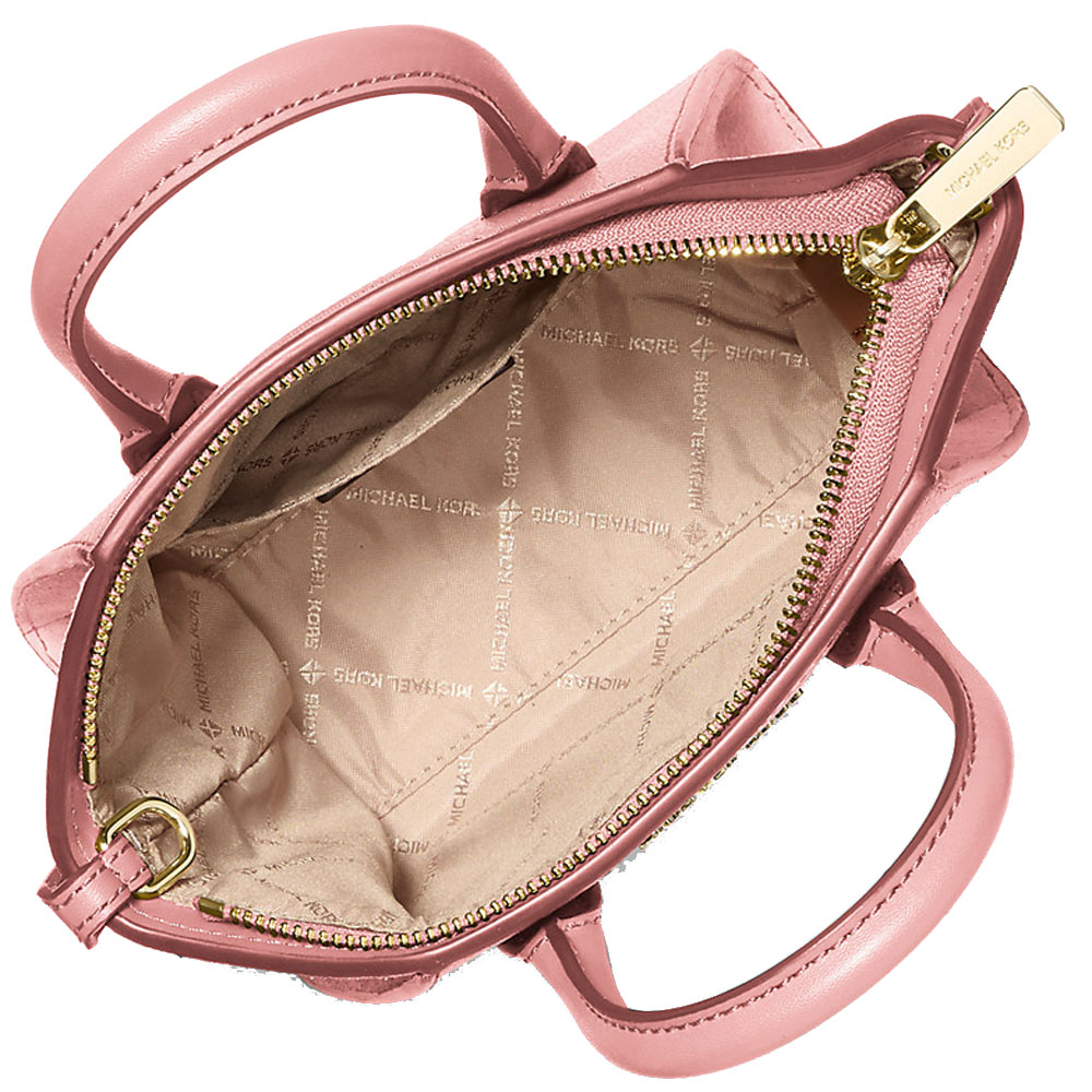Michael Kors Avril Extra-Small Leather And Suede Satchel Powder Blush # 35F4G4VC0L