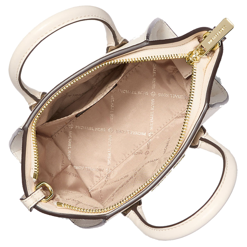 Michael Kors Avril Extra-Small Leather And Suede Satchel Light Cream # 35F4G4VC0L