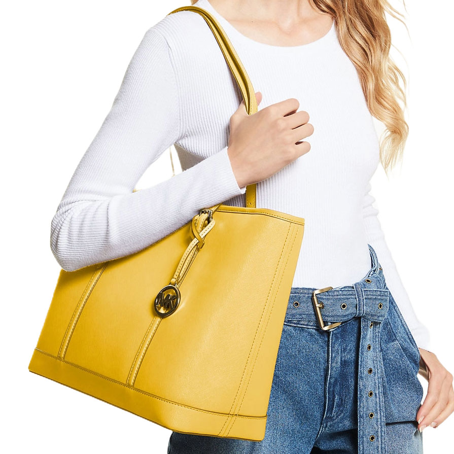 Michael Kors Tote Shoulder Bag Sady Large Top Zip Shoulder Tote Daisy Yellow # 35F0GTVT9L