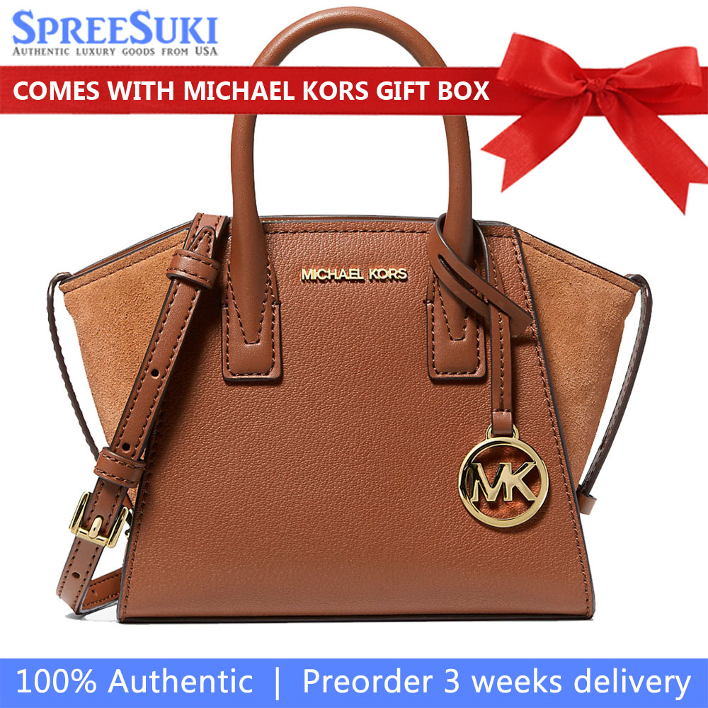 Michael Kors Avril Extra-Small Leather And Suede Satchel Luggage # 35F4G4VC0L