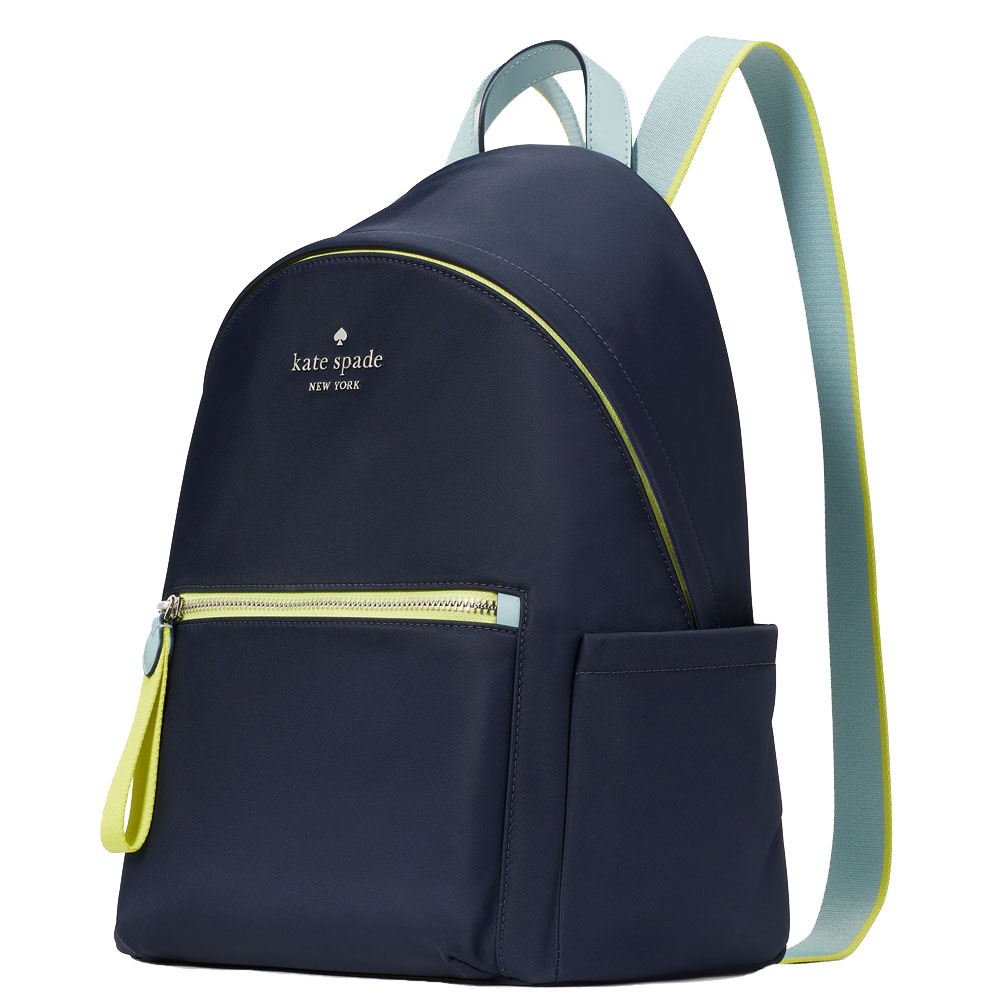Kate Spade Chelsea Nylon Colorblock Medium Backpack Blazer Blue # KE955