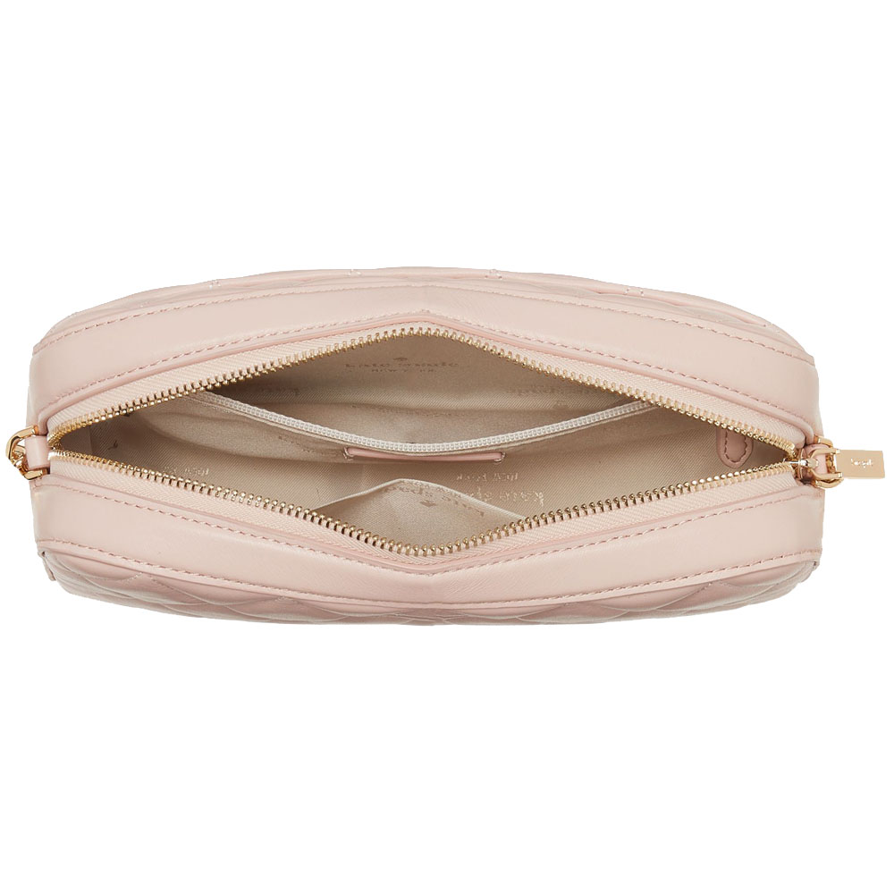 Kate Spade Sling Bag Crossbody Carey Smooth Quilted Mini Camera Bag Rose Smoke Pink # KG425