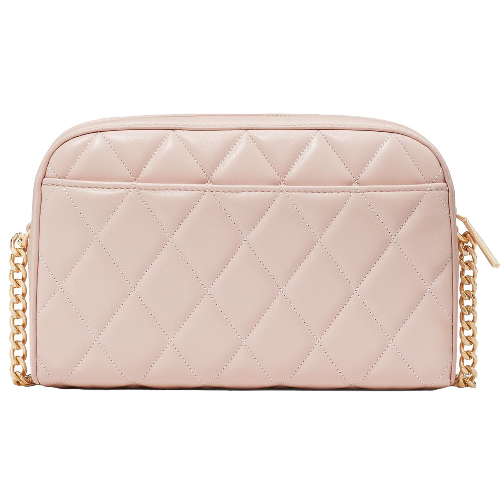 Kate Spade Sling Bag Crossbody Carey Smooth Quilted Mini Camera Bag Rose Smoke Pink # KG425