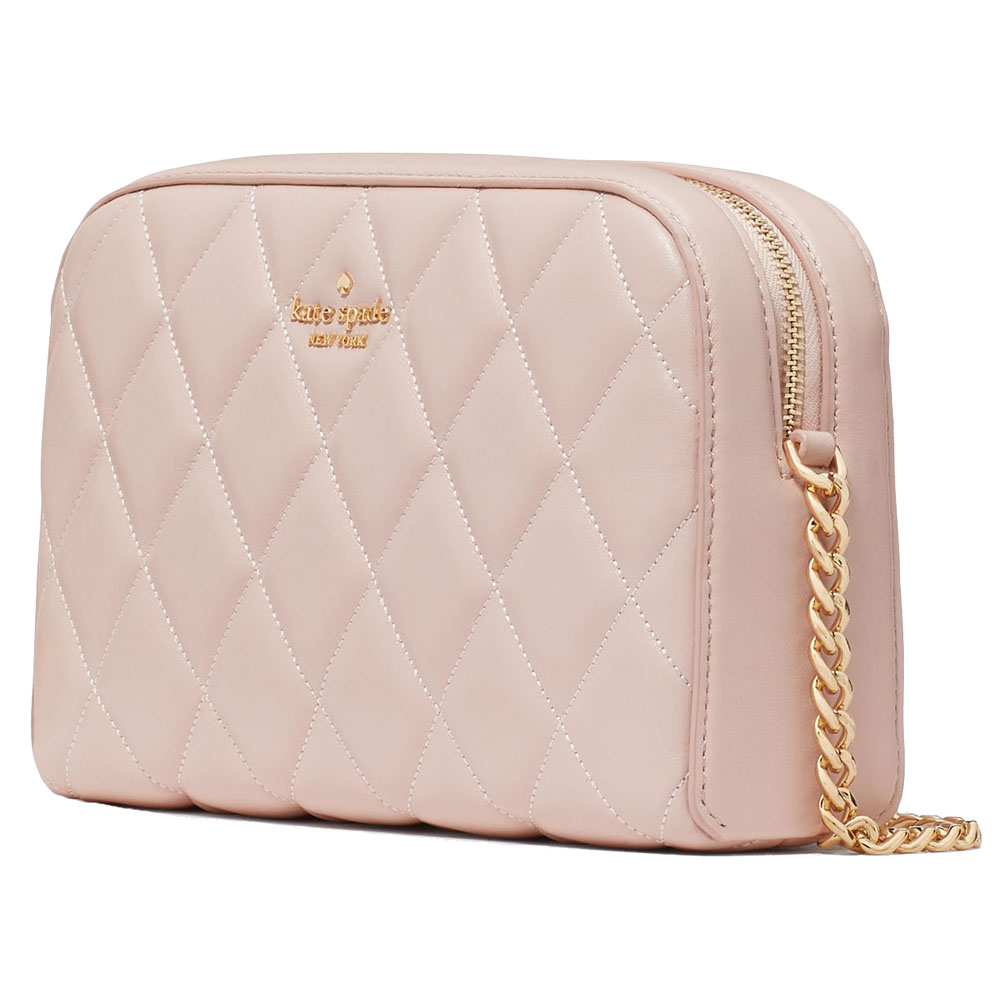 Kate Spade Sling Bag Crossbody Carey Smooth Quilted Mini Camera Bag Rose Smoke Pink # KG425