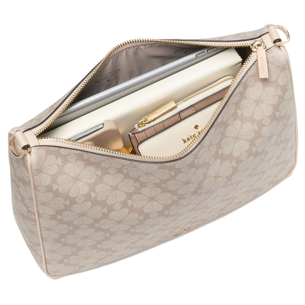 Kate Spade Sling Bag Spade Flower Crossbody Dark Beige # KK148