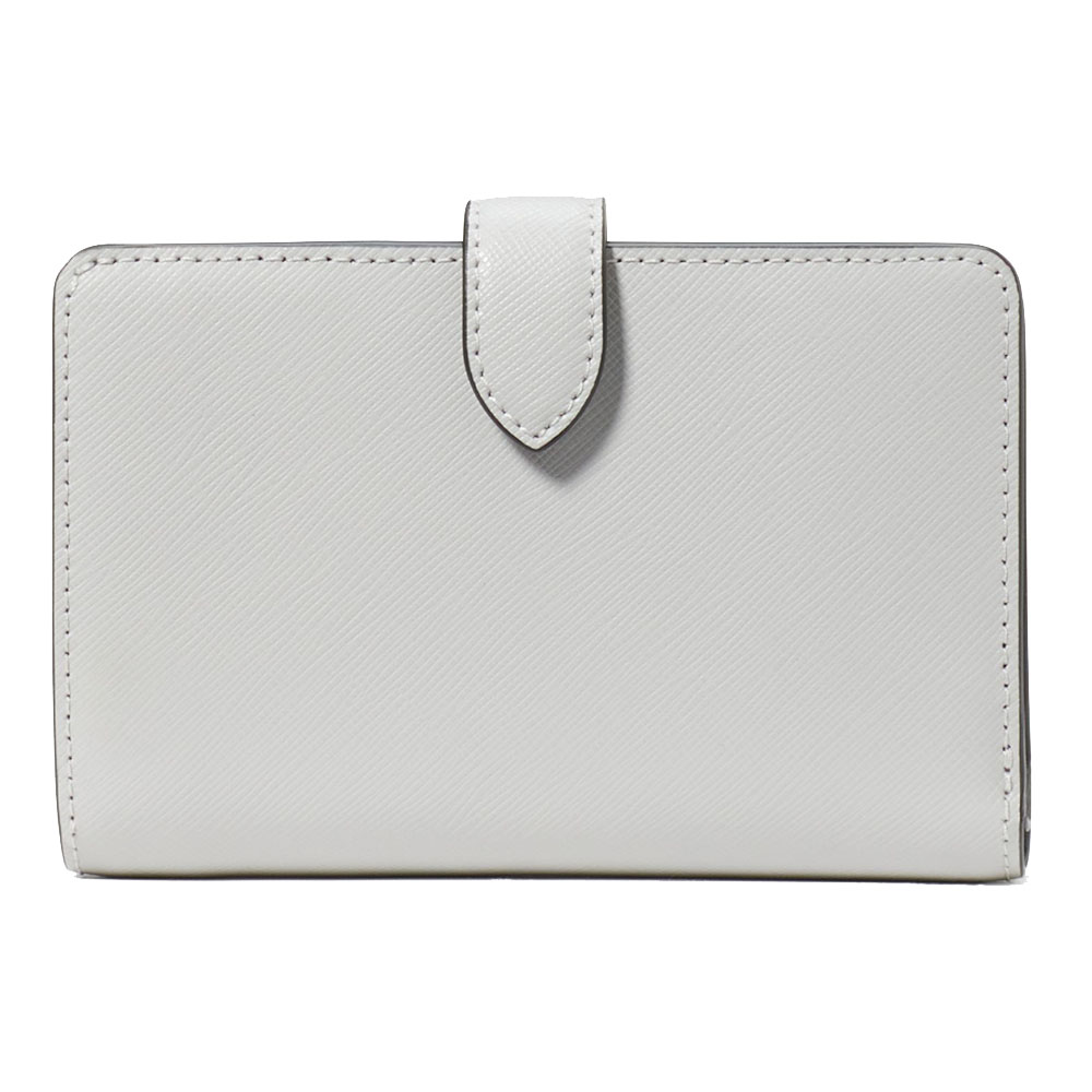 Kate Spade Medium Wallet Madison Medium Bifold Wallet Platinum Grey # KC511