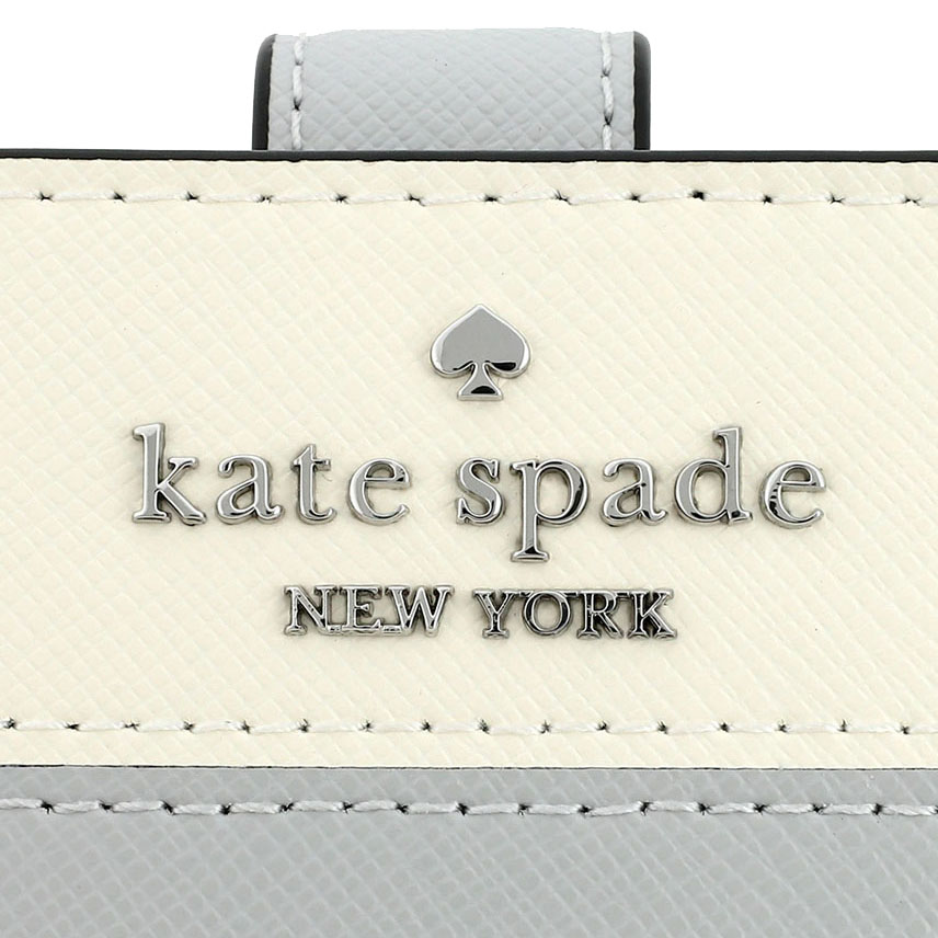 Kate Spade Medium Wallet Madison Medium Bifold Wallet Platinum Grey # KC511