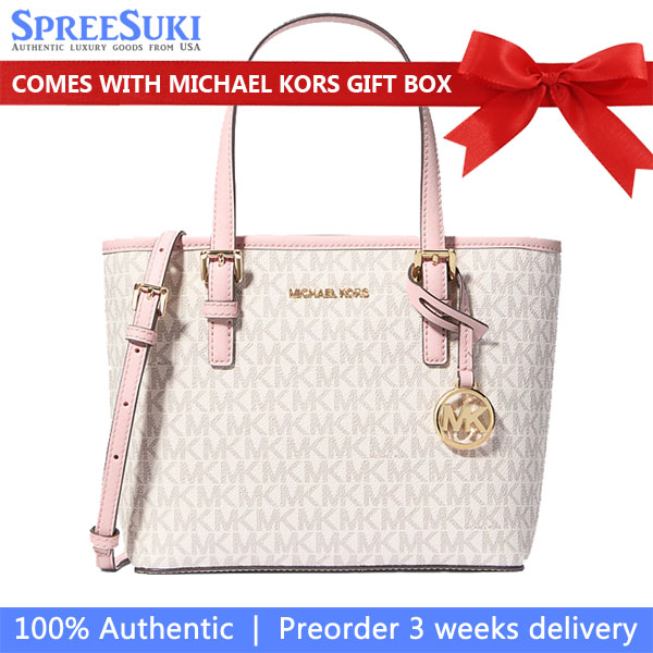 Michael Kors Crossbody Bag Sling Jet Set Travel Xs Carryall Convertible Top Zip Tote Pwd Blsh Mlt # 35T9GTVT0B