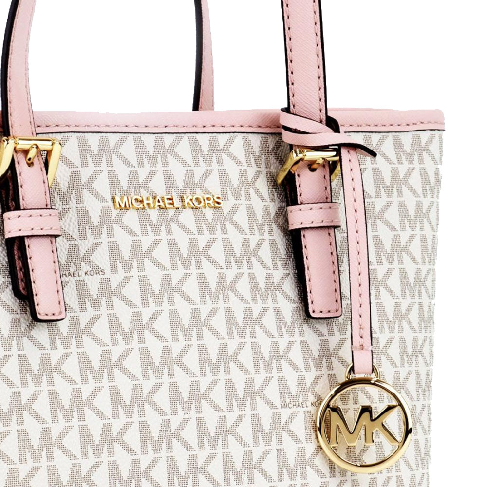 Michael Kors Crossbody Bag Sling Jet Set Travel Xs Carryall Convertible Top Zip Tote Pwd Blsh Mlt # 35T9GTVT0B