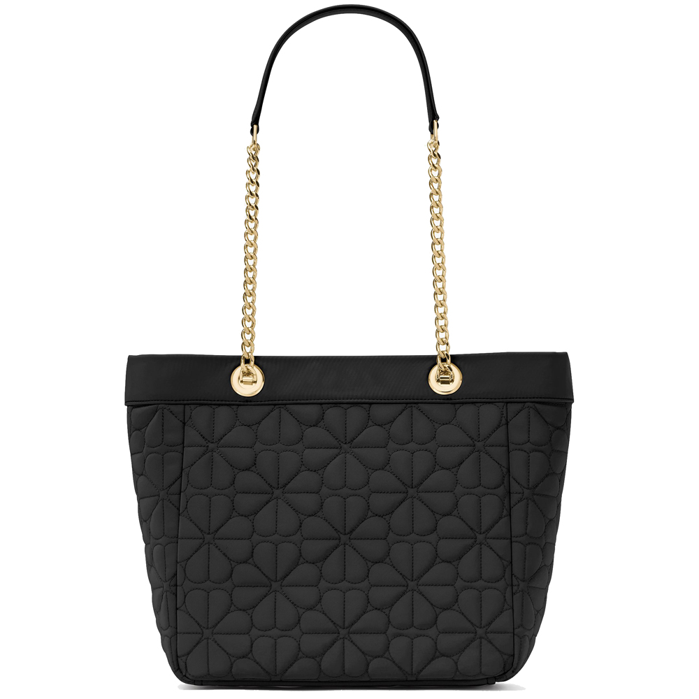 Kate Spade Spade Flower Quilted Medium Tote Black # KK156