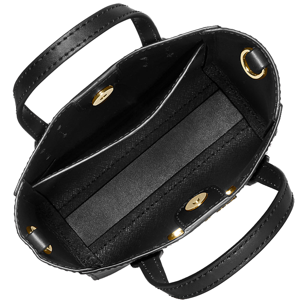 Michael Kors Vincent Extra-Small Saffiano Leather Crossbody Bag With Logo Card Case Black # 35F4G2VC0T