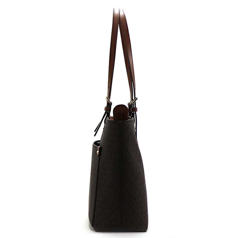Michael Kors Jet Set Medium Logo Pocket Tote Bag Brown # 35F3GTVT3B