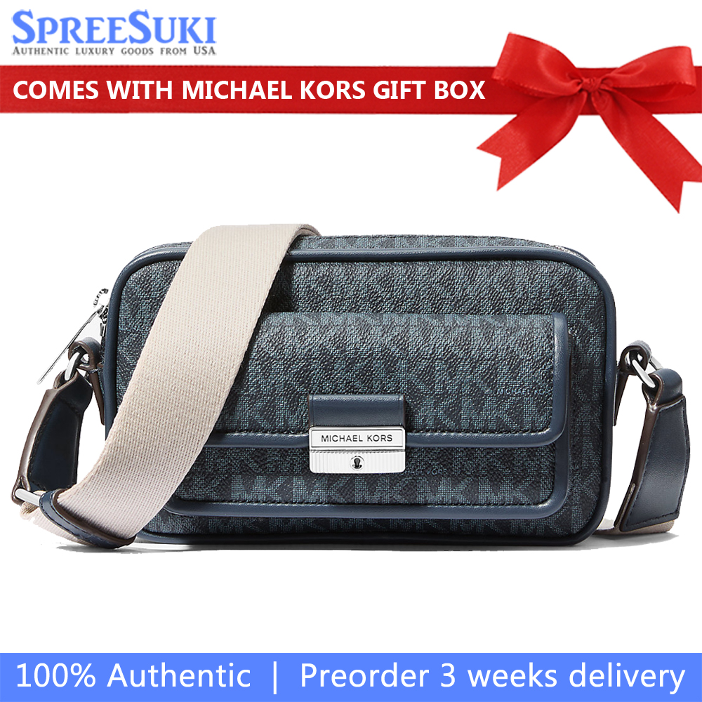Michael Kors Bradshaw Extra-Small Signature Logo Camera Crossbody Admiral # 35R5S2BC0B