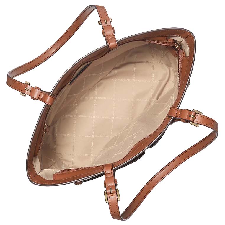 Michael Kors Jet Set Medium Logo Pocket Tote Bag Vanilla # 35F3GTVT3B