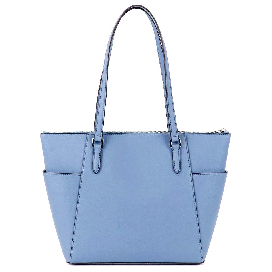 Michael Kors Tote Shoulder Bag Charlotte Saffiano Leather Large Tote Light Sky # 35F0SCFT3L