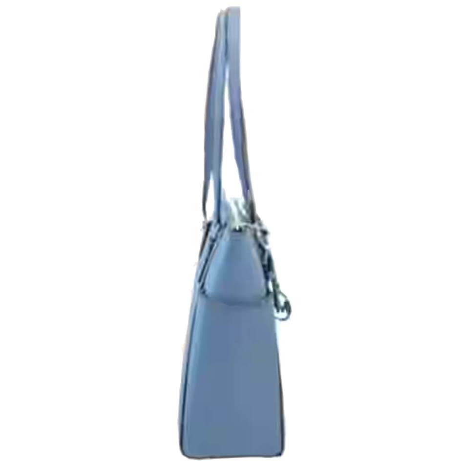 Michael Kors Tote Shoulder Bag Charlotte Saffiano Leather Large Tote Light Sky # 35F0SCFT3L