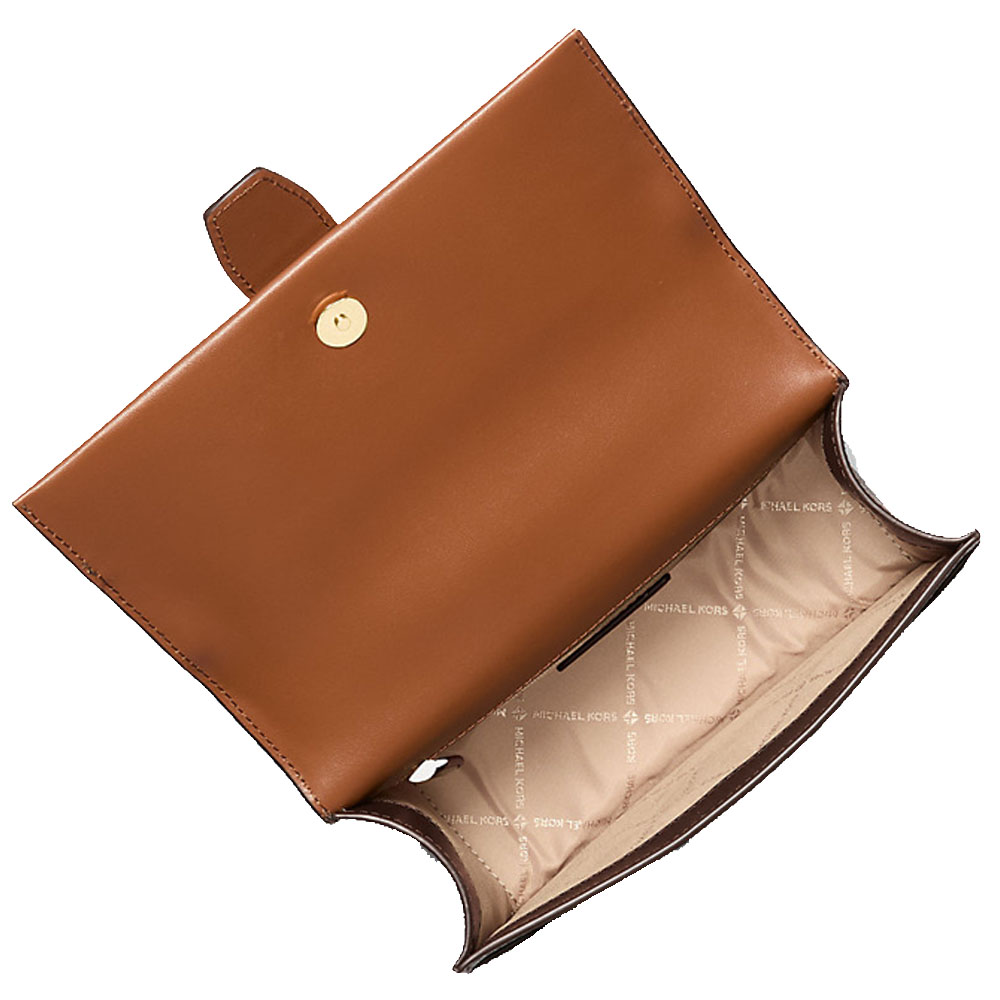 Michael Kors Greenwich Small Color-Block Signature Logo Crossbody Bag Brown Multi # 35S5GGRC1B