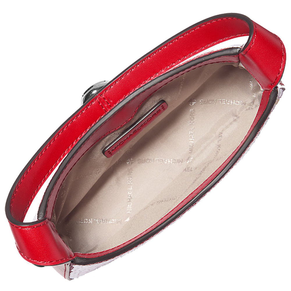 Michael Kors Lyra Extra-Small Signature Logo Crossbody Bag Bright Red # 35R5S1YC0B