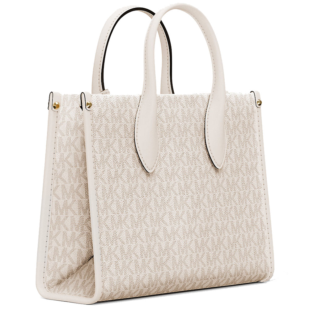 Michael Kors Mirella Small Signature Logo Crossbody Bag Light Cream Multi # 35R5G7ZT1B