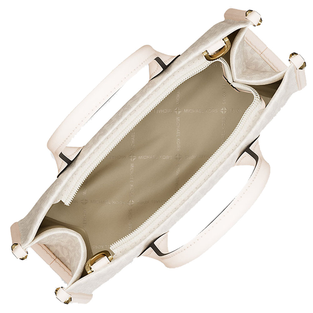 Michael Kors Mirella Small Signature Logo Crossbody Bag Light Cream Multi # 35R5G7ZT1B