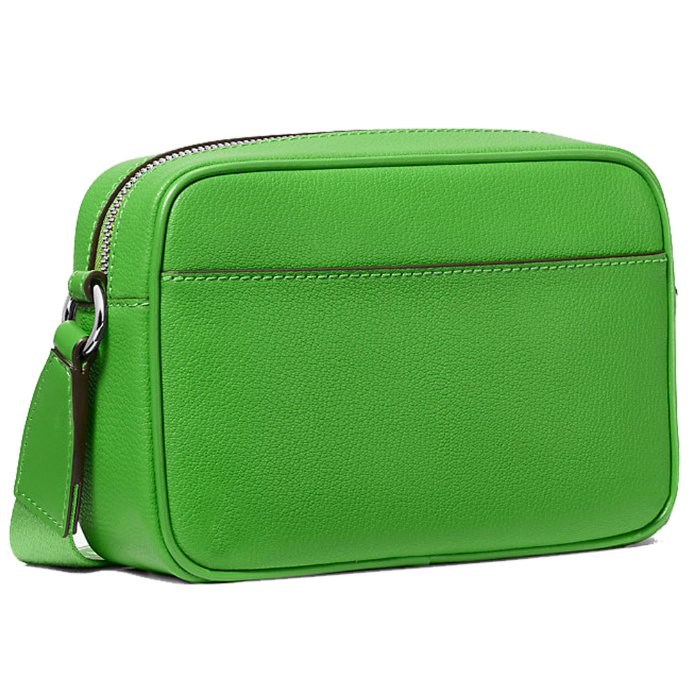 Michael Kors Jet Set Leather Medium Crossbody Bag With Case For Apple Airpods Pro Jungle # 35S5STTC2L